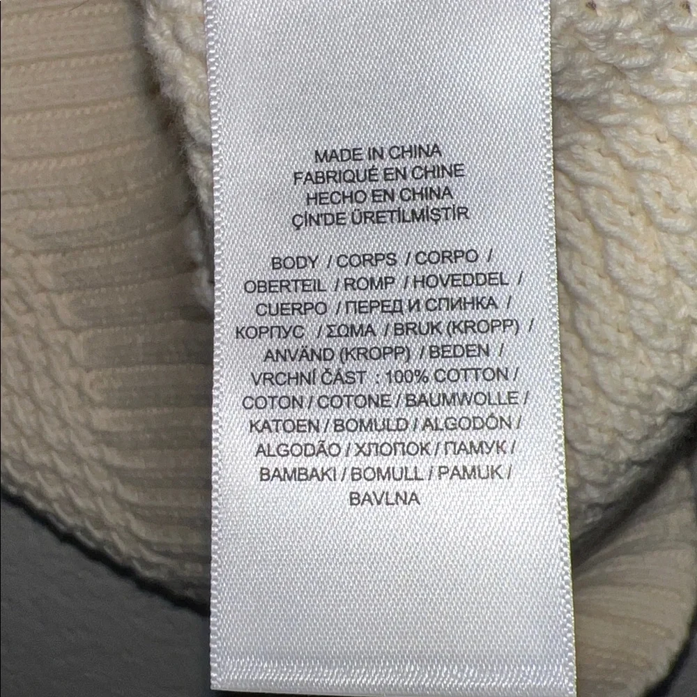 Polo Ralph Lauren Country Cream Ivory Knit Crochet Cardigan Sweater Size M 8/10